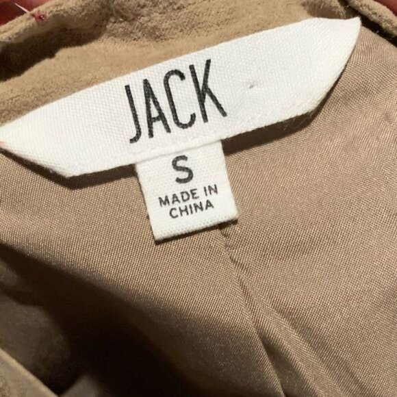 Jack by BB Dakota Meiko Faux Suede Vest Size Small Moto Tan Cream - Picture 6 of 8